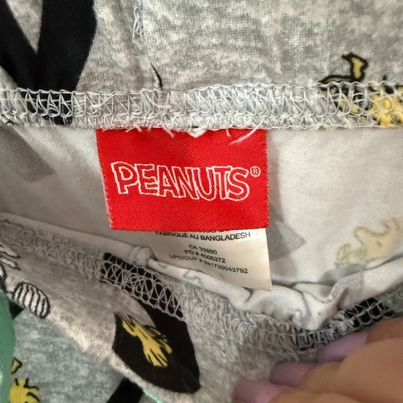 Peanuts Gray Pajama Pants with Black and Green Accents - Picture 4 of 4